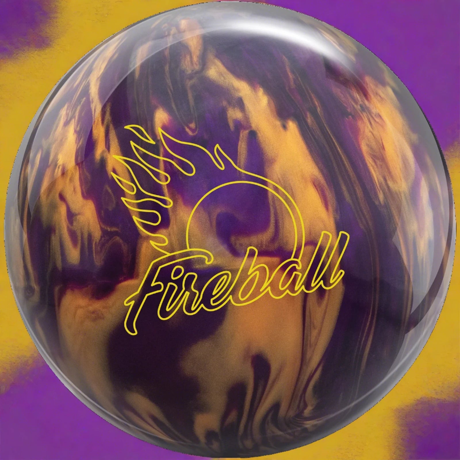Ebonite Fireball Purple/Gold