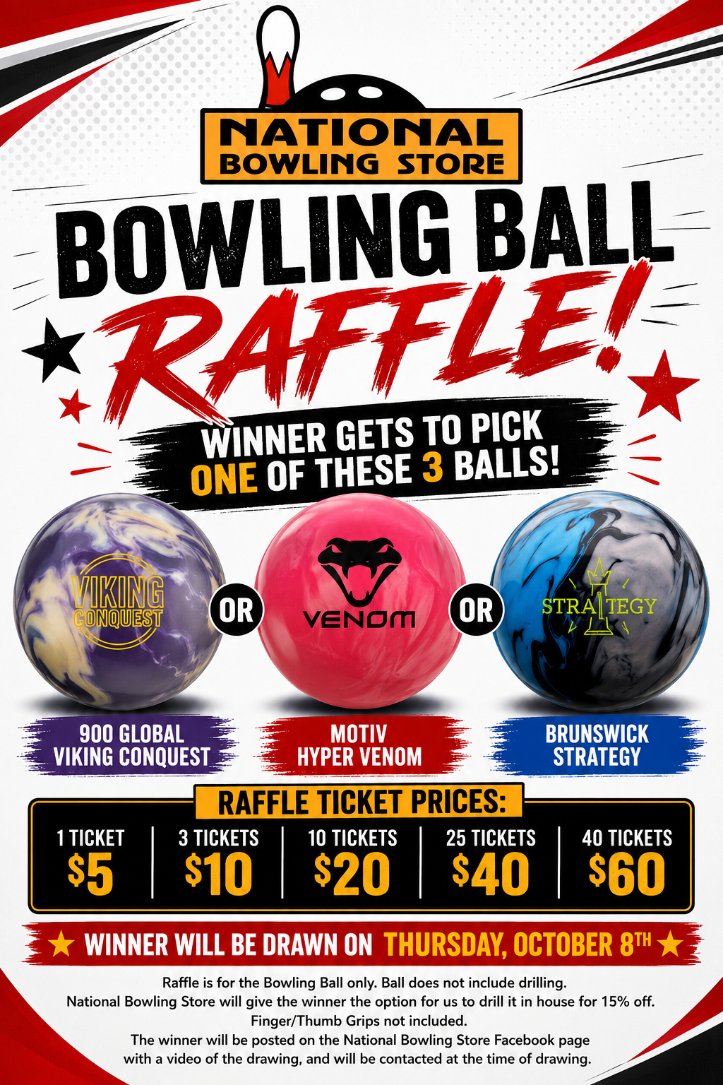 Bowling Ball Raffle (Pick 1 of 3)